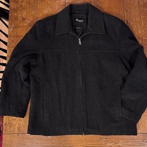 Dockers Premium  Classic Black/Charcoal grey Men’s Jacket wool polyester blend L